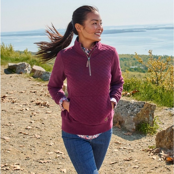L.L. Bean Tops - LL Bean quarter zip, XS, maroon like new condition